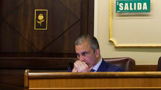 El diputado Javier Ortega Smith durante una sesi&oacute;n plenaria del Congreso.
