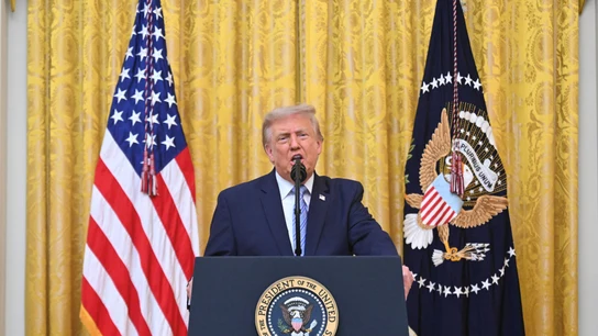 El presidente de Estados Unidos, Donald Trump, durante su discurso El presidente de Estados Unidos, Donald Trump, durante su discurso