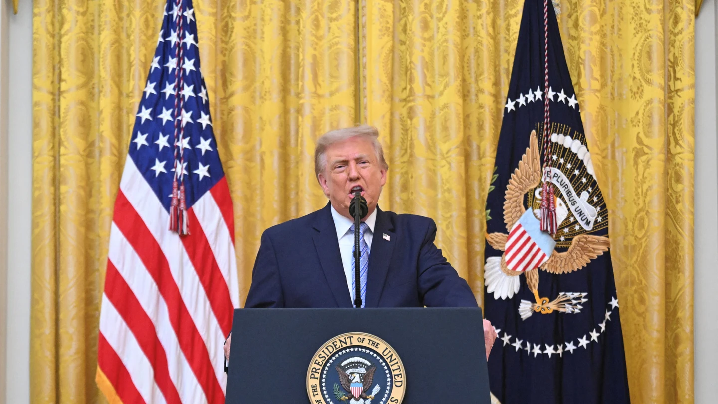 El presidente de Estados Unidos, Donald Trump, durante su discurso El presidente de Estados Unidos, Donald Trump, durante su discurso