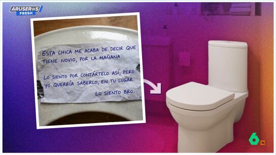 Deja una nota en la tapa del v&aacute;ter para avisar a un chico que su novia le ha puesto los cuernos con &eacute;l: "Lo siento, bro"