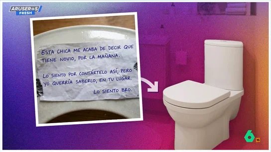 Deja una nota en la tapa del váter para avisar a un chico que su novia le ha puesto los cuernos con él: "Lo siento, bro" Deja una nota en la tapa del váter para avisar a un chico que su novia le ha puesto los cuernos con él: "Lo siento, bro"
