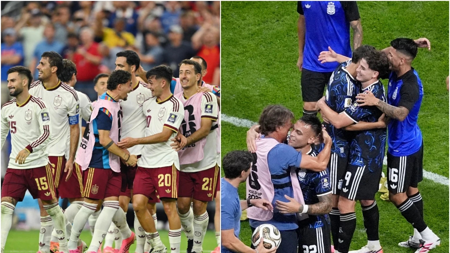 España y Argentina celebran una victoria España y Argentina celebran una victoria
