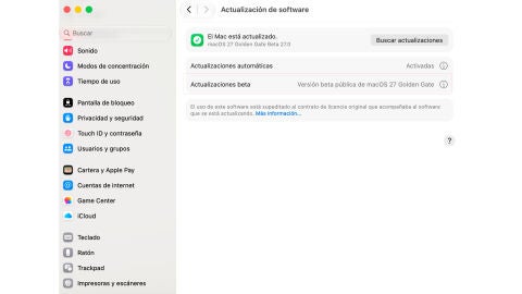 Actualizando MacOS 27