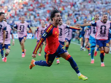 Ferran Torres celebra su gol en la final del Mundial Ferran Torres celebra su gol en la final del Mundial