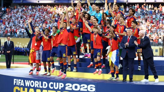 La Selecci&oacute;n espa&ntilde;ola celebra el Mundial. 