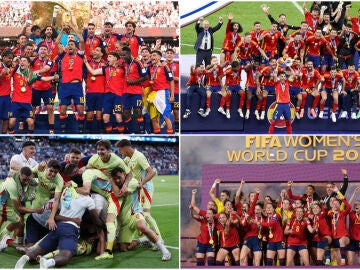 Espa&ntilde;a, la supercampeona del f&uacute;tbol: primer pa&iacute;s en ser ganador vigente del Mundial masculino y femenino, de la Eurocopa y del oro ol&iacute;mpico