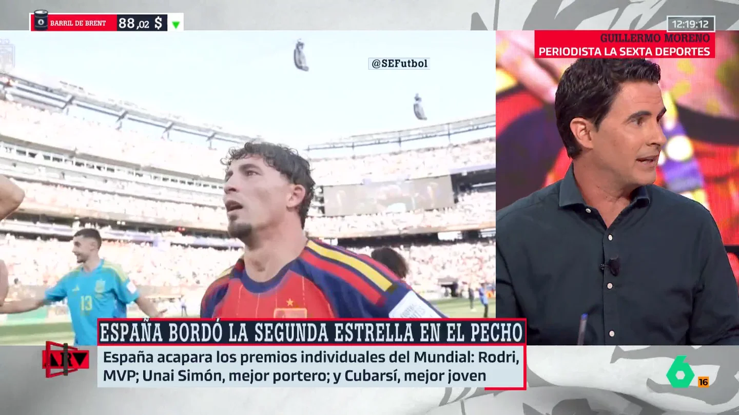 Guillermo Moreno explica que los jugadores han recibido un anillo, estilo NBA, por ser campeones del mundo: "Se estrena este año" Guillermo Moreno explica que los jugadores han recibido un anillo, estilo NBA, por ser campeones del mundo: "Se estrena este año"