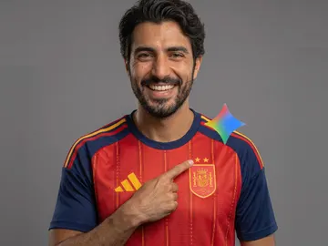 Luciendo la camiseta de españa Luciendo la camiseta de españa