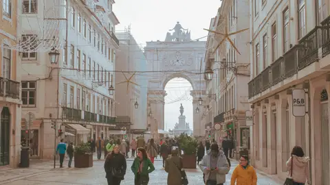 Rua Augusta en Lisboa Rua Augusta en Lisboa