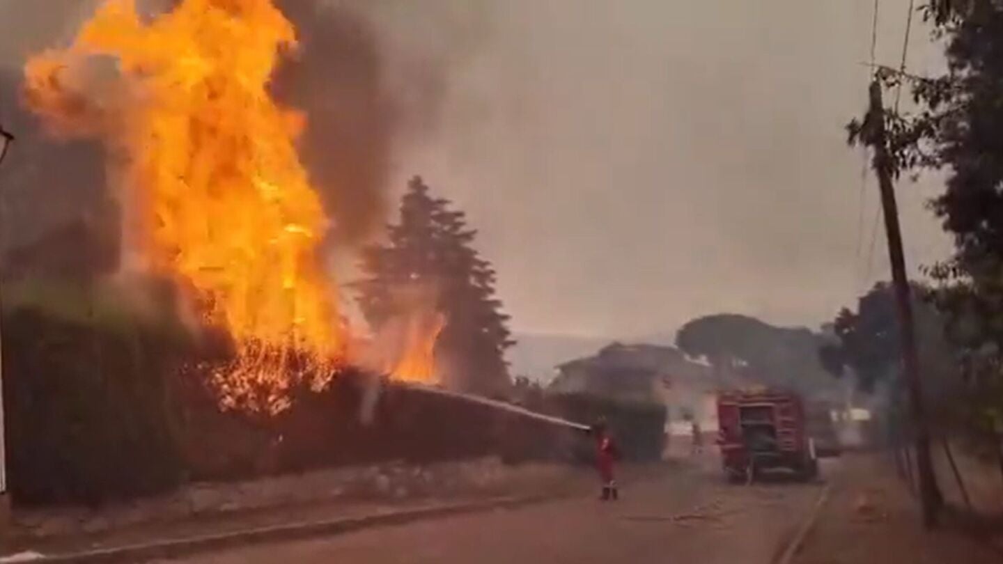 Incendio en San Mart&iacute;n de Valdeiglesias, Madrid.