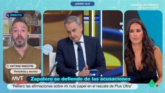 Antonio Maestre reflexiona en M&aacute;s Vale Tarde sobre el rescate de Plus Ultra y los pagos a la empresa de las hijas de Zapatero, despu&eacute;s de su entrevista: "C&oacute;mo es posible que el que hace los informes cobre 18.000 euros y quien los maqueta, 250.000".