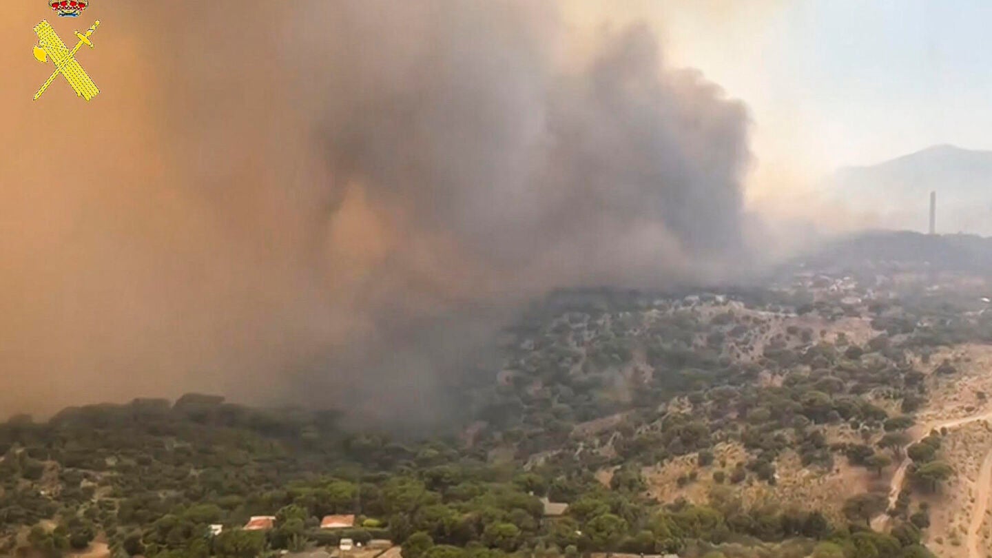 Evoluci&oacute;n del incendio en el suroeste de la Comunidad de Madrid