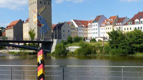 Río Neise entre Görlitz y Zgorzelec
