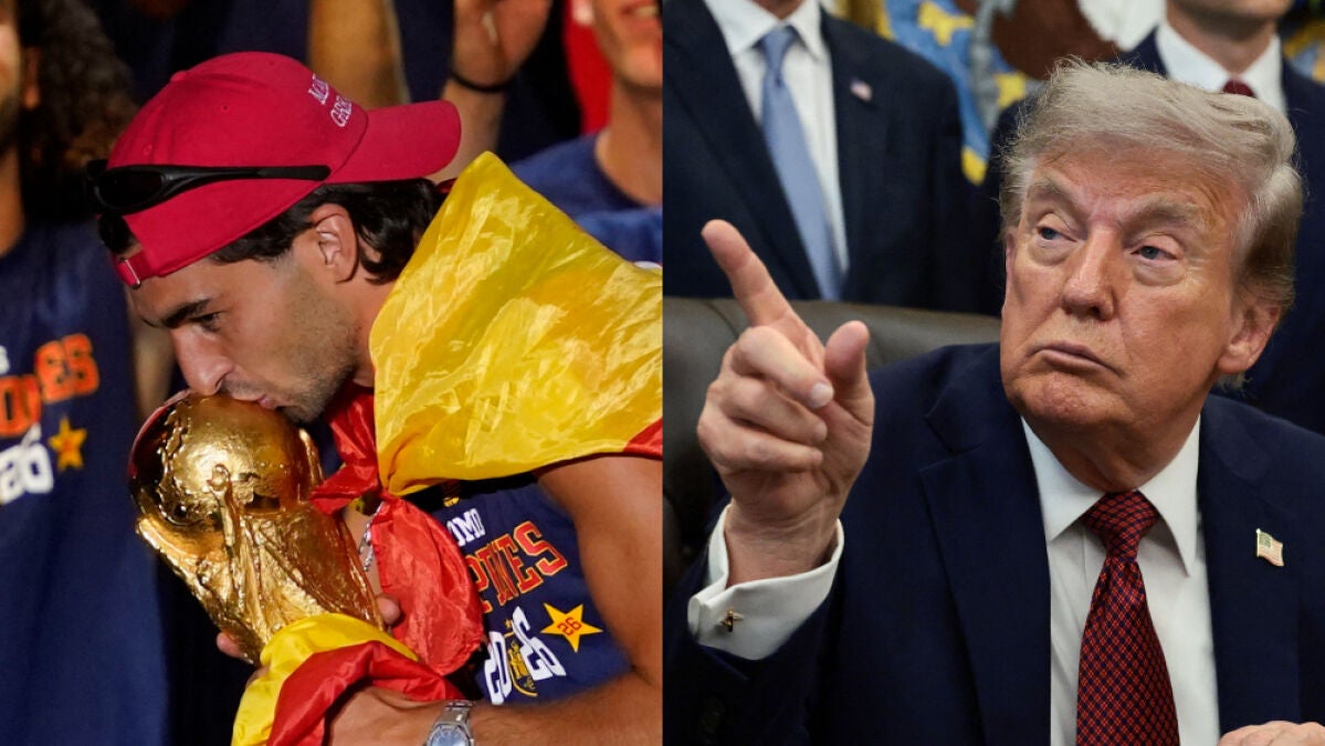 Trump considera un "bonito homenaje" la gorra que llevó Ferran Torres en la celebración del Mundial: "Lo agradecemos"