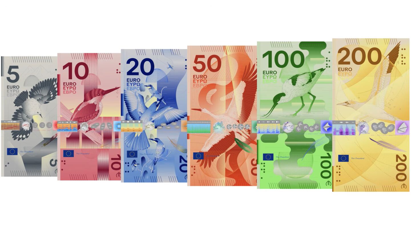 Opción D para los nuevos billetes de Euro