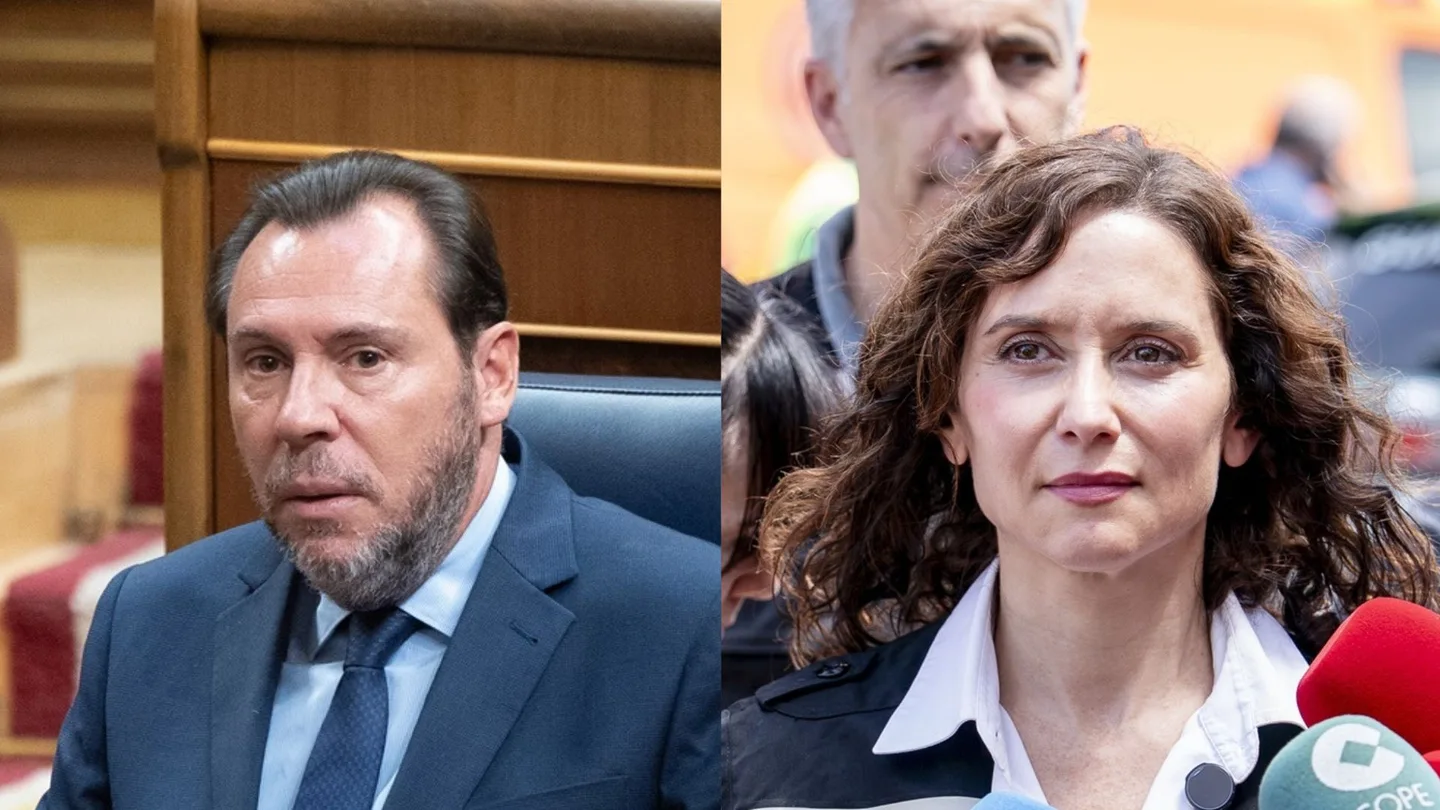 El ministro de Transportes, Óscar Puente, y la presidenta de la Comunidad de Madrid, Isabel Díaz Ayuso. El ministro de Transportes, Óscar Puente, y la presidenta de la Comunidad de Madrid, Isabel Díaz Ayuso.