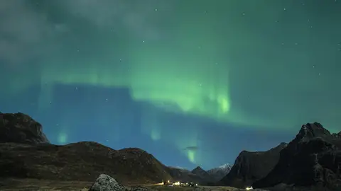 Aurora boreal en Lofoten Aurora boreal en Lofoten