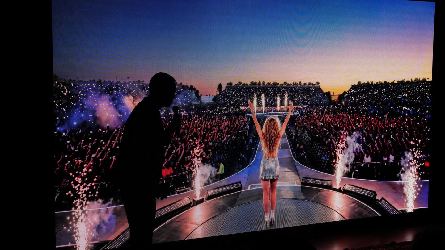 Escenario que se levantará para los conciertos de Shakira en Madrid