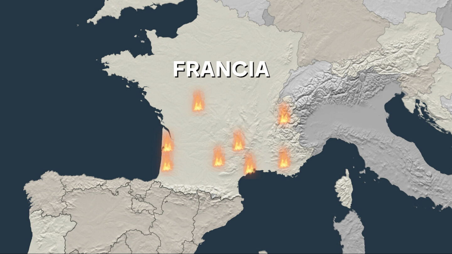 El fuego asola Francia: más de 140.000 evacuados mientras las llamas avanzan hacia Burdeos