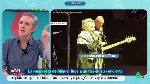 Ramoncín muestra su apoyo a Miguel Ríos tras su polémica: "Netanyahu me parece muy malo y lo voy a decir" El artista granadino fue abucheado en un concierto en Marbella después de manifestar su opinión sobre lo que está sucediendo en Palestina. Varios asistentes le reprocharon "hacer politiqueo".