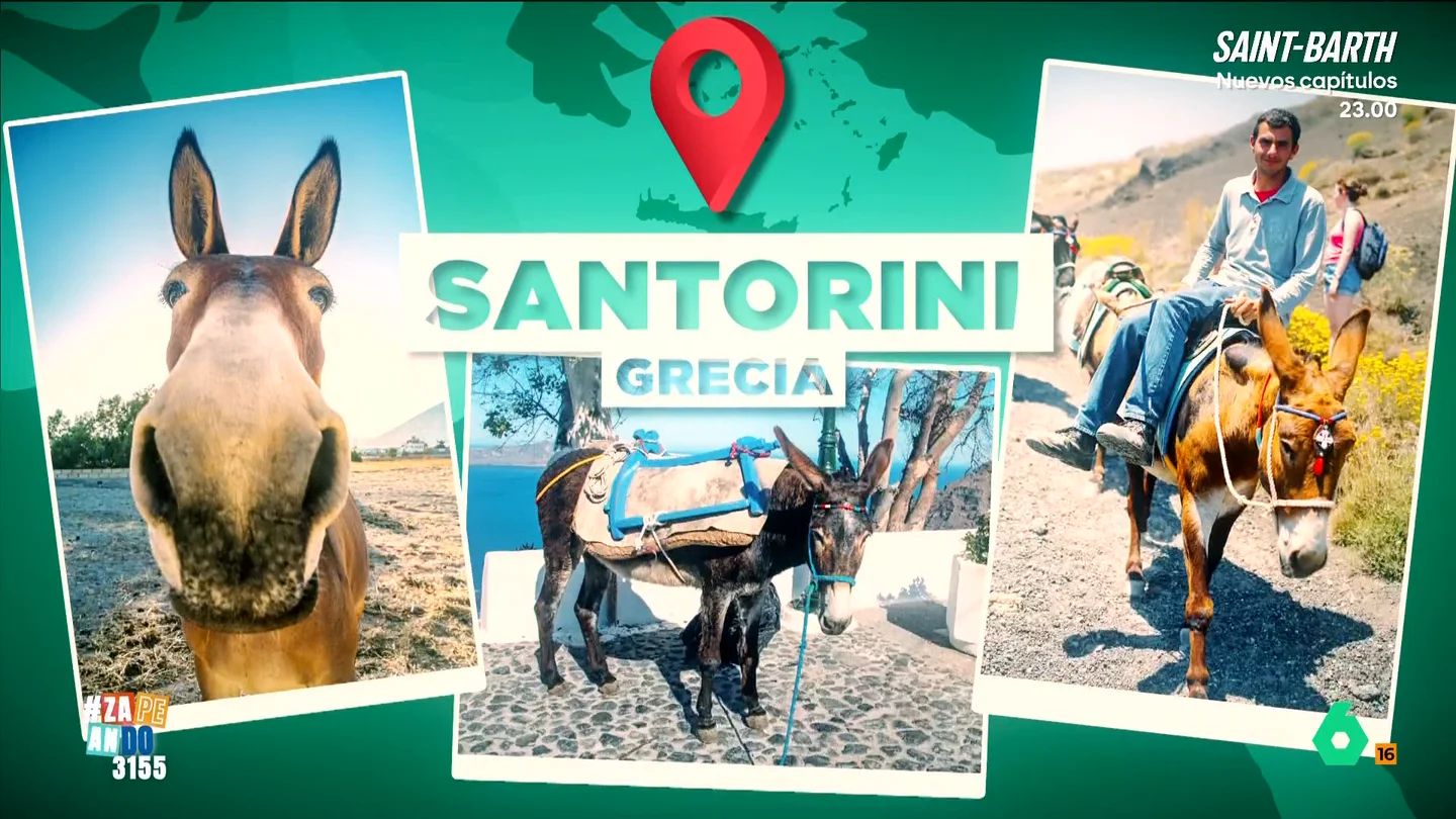 Víctor Algra explica por qué se está cuestionando el uso de burros en turísticos en Santorini Una de las actividades más pintorescas de esta isla griega es subir los 600 escalones que separan el puerto de la zona alta subido en uno de estos animales. Pero, como indica el veterinario, es una práctica poco recomendable.