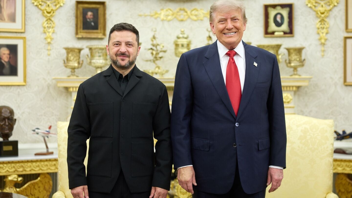 Los presidentes de Ucrania, Volodimir Zelenski, y de EEUU, Donald Trump.