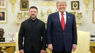 Los presidentes de Ucrania, Volodimir Zelenski, y de EEUU, Donald Trump.