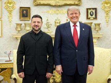 Los presidentes de Ucrania, Volodimir Zelenski, y de EEUU, Donald Trump.