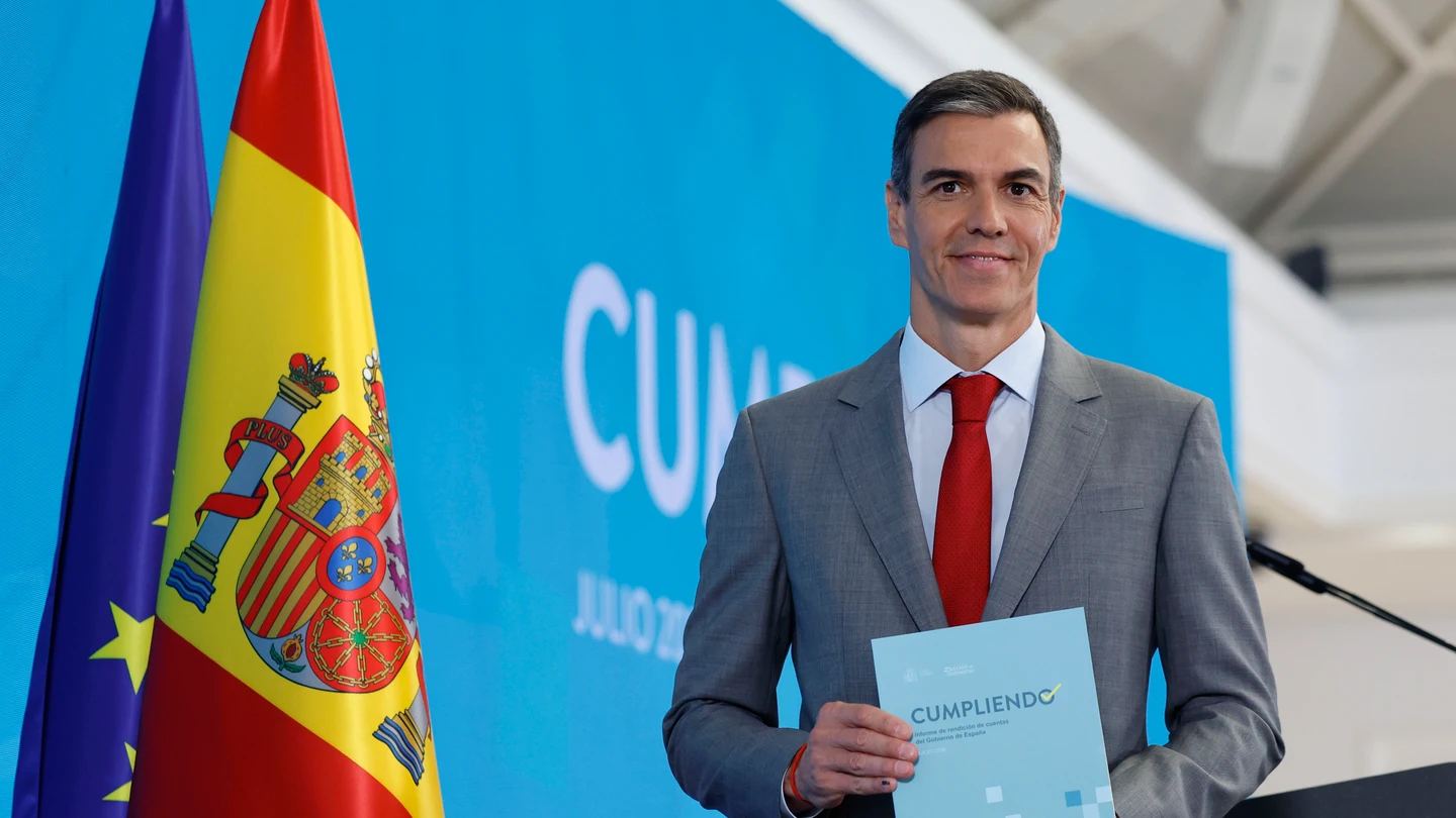 El presidente del Gobierno, Pedro Sánchez, hace balance del curso político El presidente del Gobierno, Pedro Sánchez, hace balance del curso político