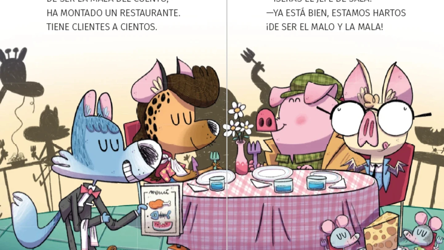 Los detectives zoopencos se sientan a comer en un restaurante Los detectives zoopencos se sientan a comer en un restaurante