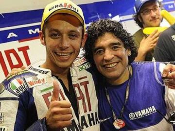 Valentino Rossi y Maradona