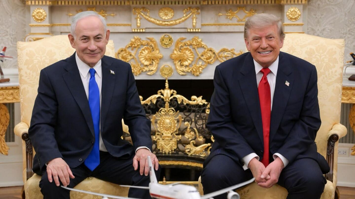 Fotograf&iacute;a tomada de la cuenta oficial en X del primer ministro israel&iacute;, Benjam&iacute;n Netanyahu, donde aparece posando junto al presidente de Estados Unidos, Donald Trump, durante una reuni&oacute;n este martes en la Casa Blanca en Washington.
