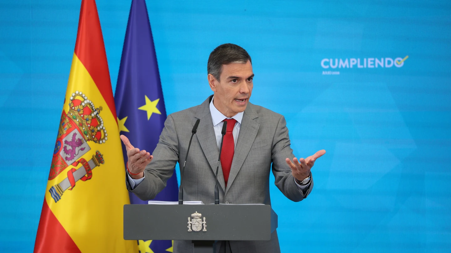 El presidente del Gobierno, Pedro Sánchez, hace balance del curso político El presidente del Gobierno, Pedro Sánchez, hace balance del curso político