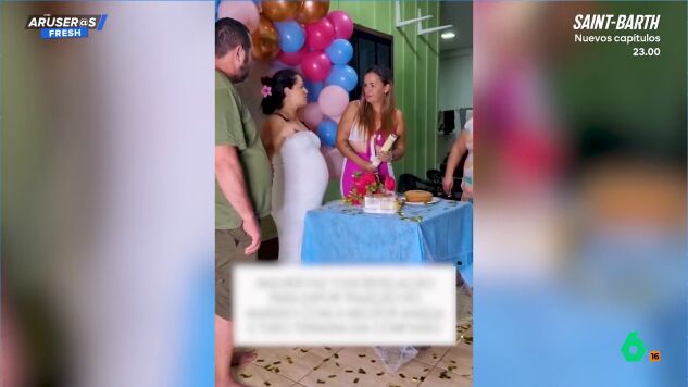 La inesperada revelaci&oacute;n de una mujer embarazada en una fiesta 'gender reveal': "Jessyca, te est&aacute;s zumbando a mi marido"