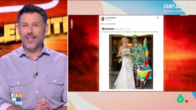 El ya marido de la periodista decid&iacute;a usar una guayabera rosa para casarse y su estilismo ha generado cr&iacute;ticas, pero tambi&eacute;n im&aacute;genes muy divertidas que se han viralizado en redes sociales. 