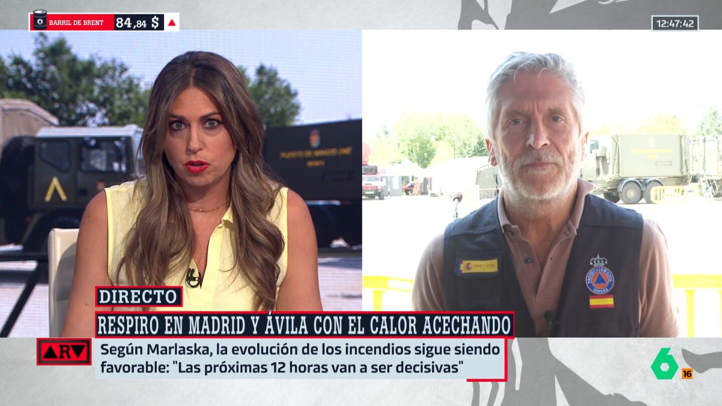 Marlaska espera que los incendios entren en "fase de estabilizaci&oacute;n" en las pr&oacute;ximas 12 horas: "Seguro que seguimos dando buenas noticias"