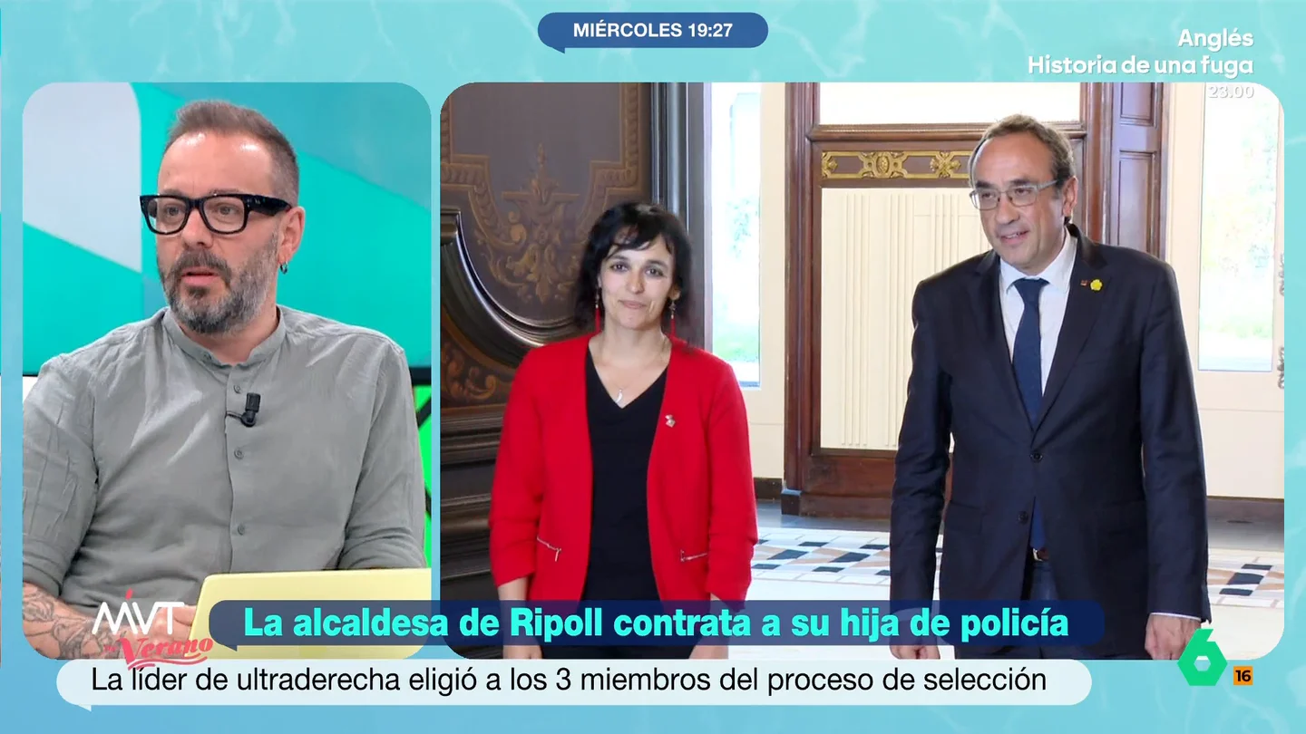 Antonio Maestre, sobre la contratación de la hija de Sílvia Orriols como Policía Local: "Es lo que huele, un enchufe literal" La joven, de 19 años, ha sido contratada como agente por la vía urgente. La alcaldesa ha sido la encargada de nombrar al tribunal que debía escoger a ese nuevo policía a través de una entrevista personal.