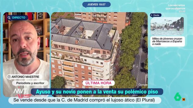 El periodista considera que la presidenta de la Comunidad de Madrid se est&aacute; escondiendo detr&aacute;s del dolor de los madrile&ntilde;os que han perdido sus casas debido a los incendios despu&eacute;s de haber sido pillada "con el &aacute;tico 'del helado'". 
