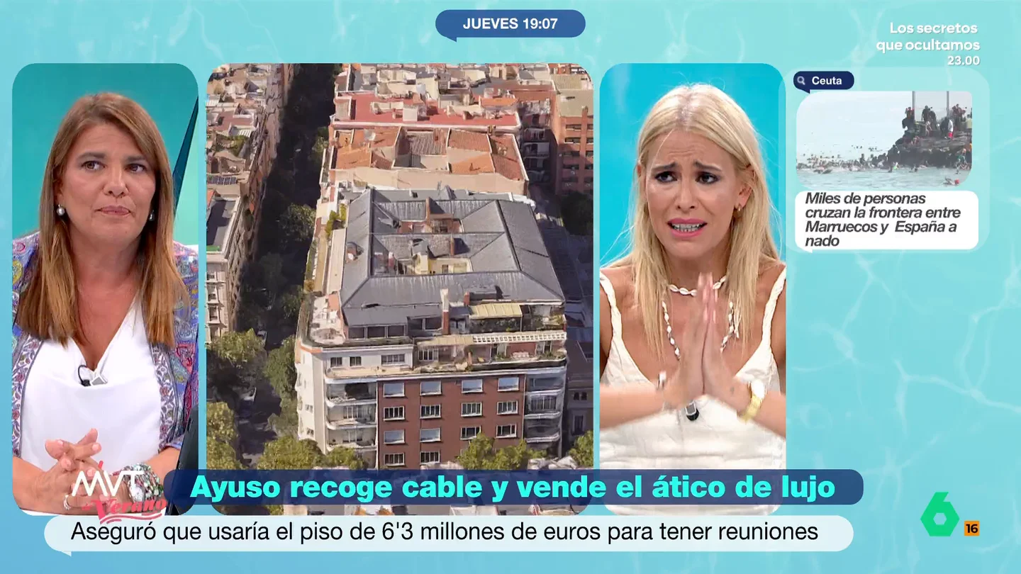 "Si algo así lo hace Pedro Sánchez se lía parda": Afra Blanco sentencia a la Comunidad de Madrid por la compra de un ático de lujo La Comunidad de Madrid habría adquirido un ático de lujo en el barrio de Chamberí que superaría los seis millones de euros. Curiosamente, solo un día después de que se conozca esta noticia, el gobierno regional ha anunciado que lo van a vender.