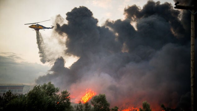 Imagen de archivo de incendios en Grecia.