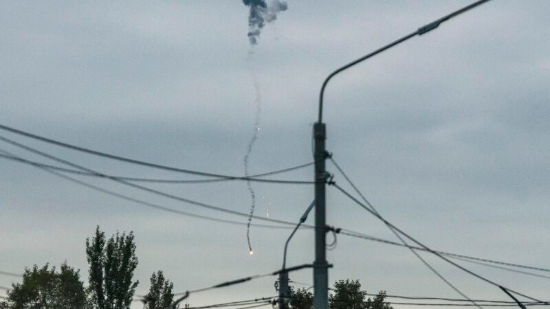 Imagen de archivo de un dron ruso abatido. 