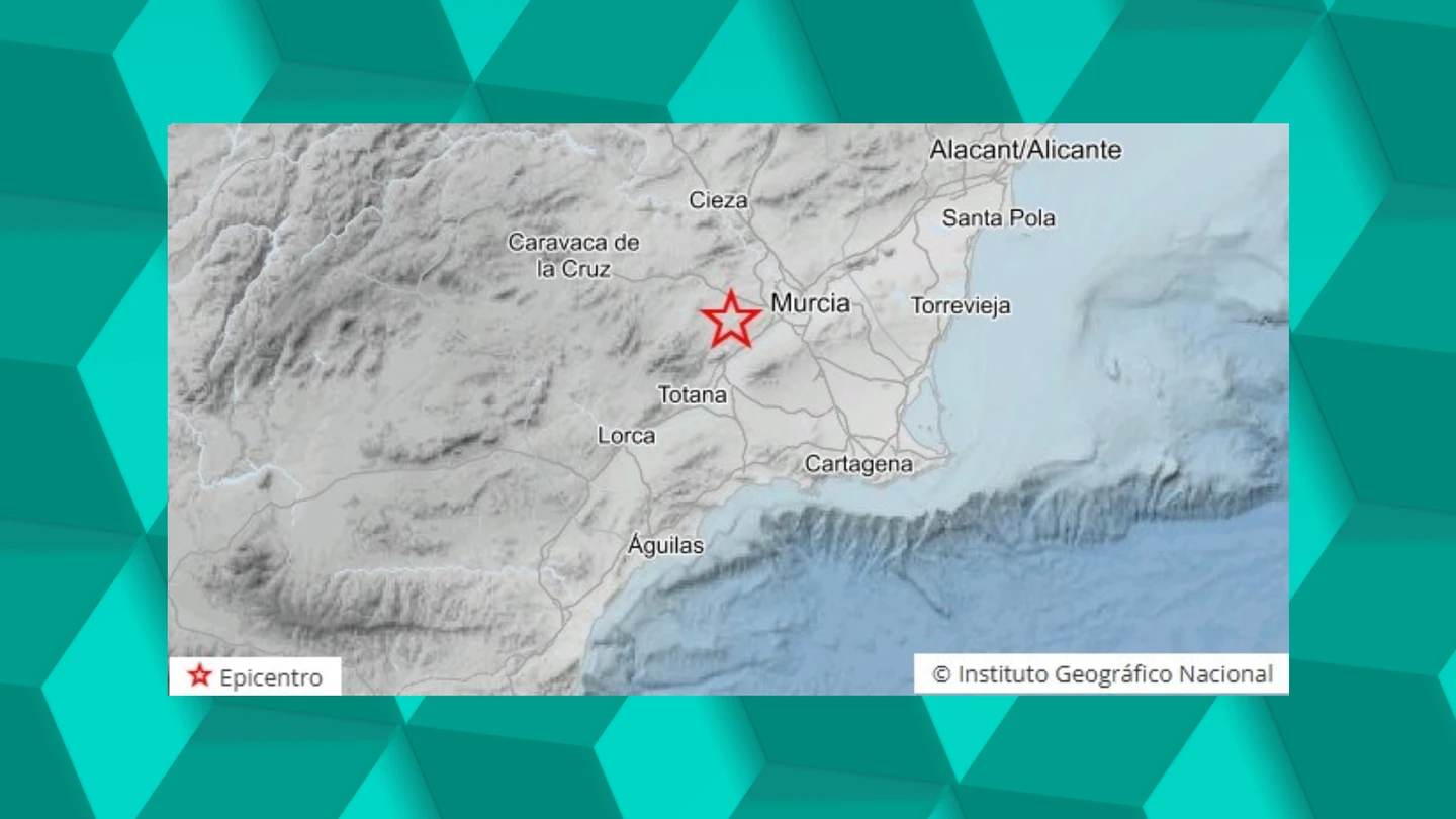 Epicentro del terremoto en Murcia. Epicentro del terremoto en Murcia.