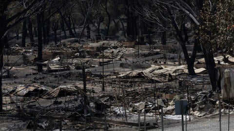 Da&ntilde;os causados por el incendio en la Sierra Oeste de Madrid. 