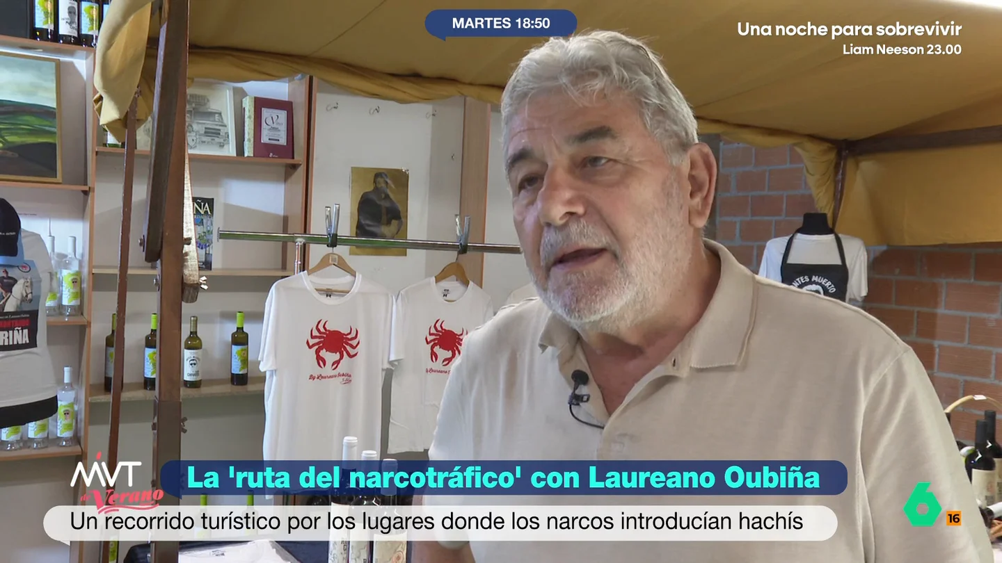 Laureano Oubiña se pasa al turismo: ha ideado una 'ruta del narcotráfico' por la costa de Galicia El delincuente ha anunciado en sus redes sociales un tour muy llamativo en el que recorrerá alguno de los lugares clave en las rutas del narcotráfico gallego. Además, el evento incluye degustación de productos gallegos o venta de merchandising.