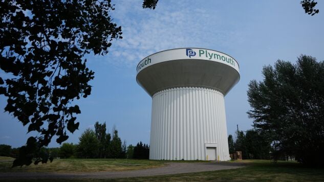 Imagen de archivo de la torre de agua de Plymouth