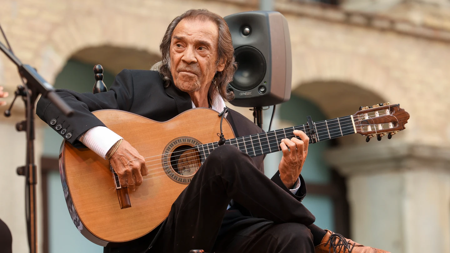 Imagen de archivo del guitarrista flamenco Pepe Habichuela Imagen de archivo del guitarrista flamenco Pepe Habichuela