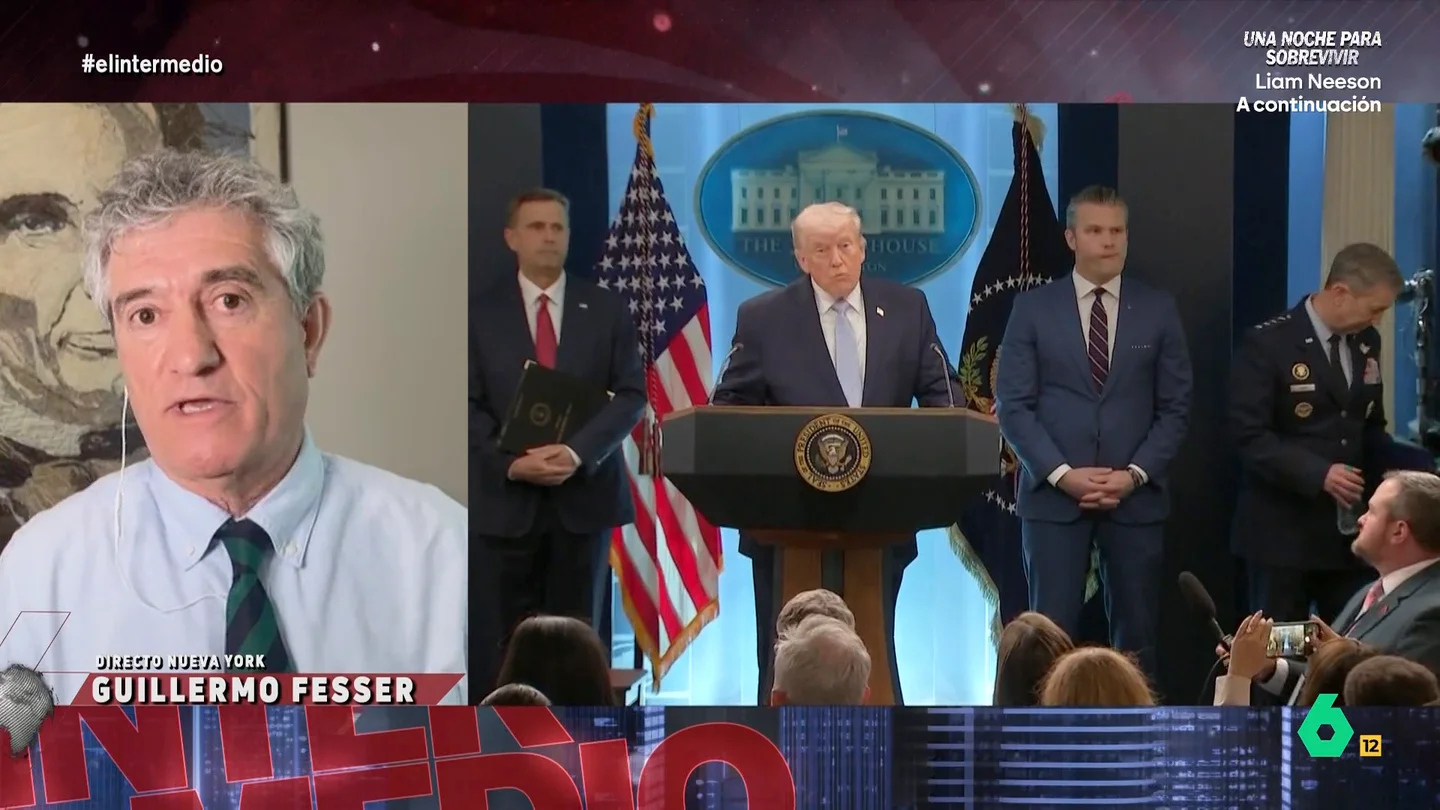 Guillermo Fesser, sobre Trump: "Sus locuras nos han enseñado la cantidad de cobardes que habitan este planeta" El periodista conectaba con El Intermedio para hablar sobre la tregua establecida por el presidente de Estados Unidos con Irán. Una tregua frágil que, como exponía, "no ha convencido a nadie".