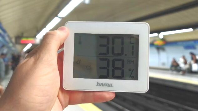 Un and&eacute;n del Metro de Madrid a m&aacute;s de 30 &ordm;C