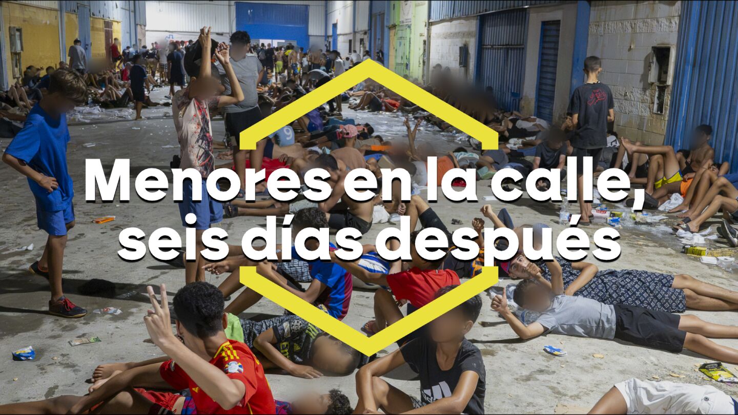 Menores duermen en la calle en Ceuta durante la crisis migratoria
