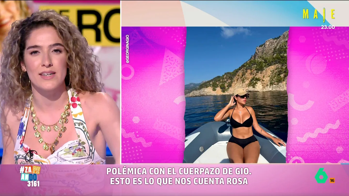 Rosa Bleda, en contra de los mensajes que critican el cuerpo de Georgina Rodríguez: "¡Opina tú de tu hojaldre!" La influencer fue criticada después de que se publicaran unas fotografías de ella en bikini. Muchos haters no dudaron en señalar que parecía que había cogido peso. Pero Georgina ha decidido no callar ante esas críticas.